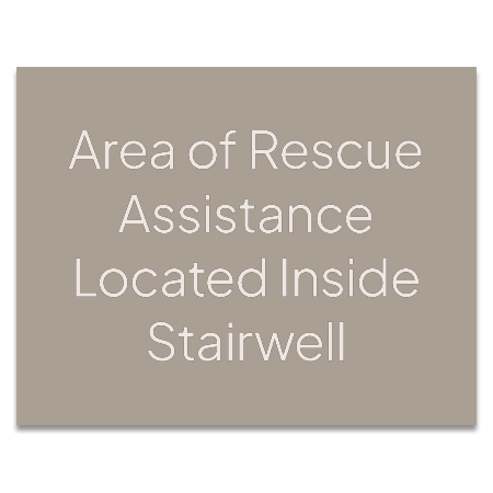 Area of Rescue Assistance Directional Sign - No Arrow