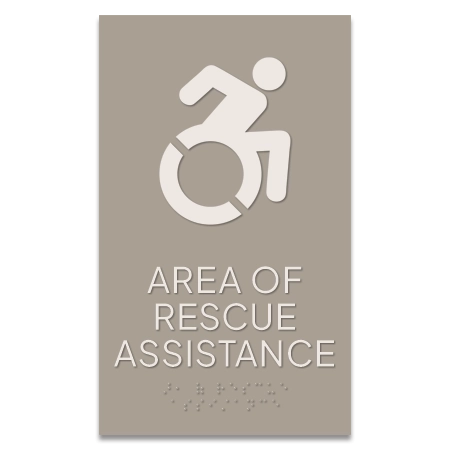 Area of Rescue Assistance Sign - NYC Compliant