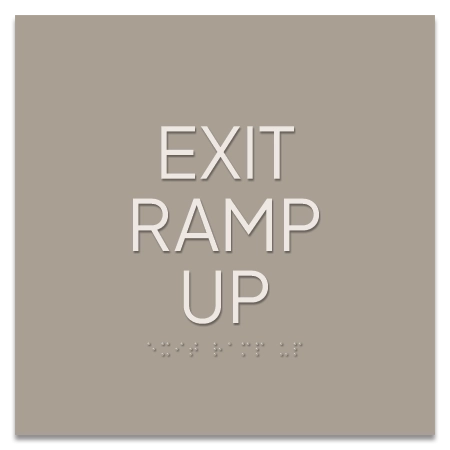 Exit Ramp Up Egress Sign - CA Compliant