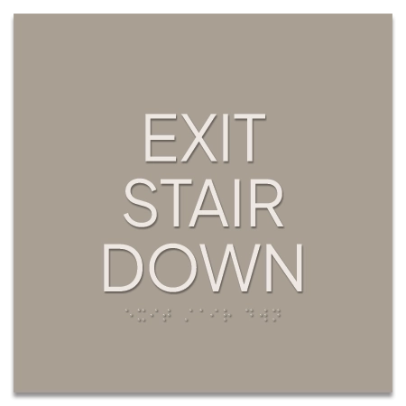 Exit Stair Down Egress Sign - CA Compliant