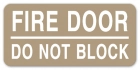 Fire Door - Do Not Block Label - 4 Pack