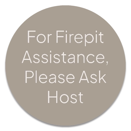 Fire Pit Assistance Sign
