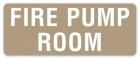 Fire Pump Room Label