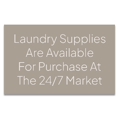 Guest Laundry Supplies Sign