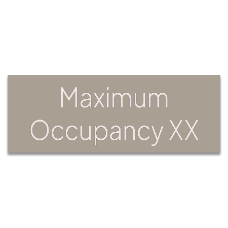 Maximum Occupancy Sign