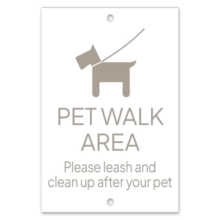 Pet Walk Area Sign