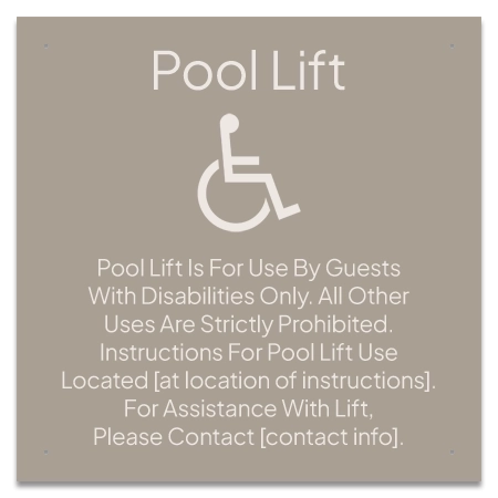 Pool Lift Rules w/ISA Symbol