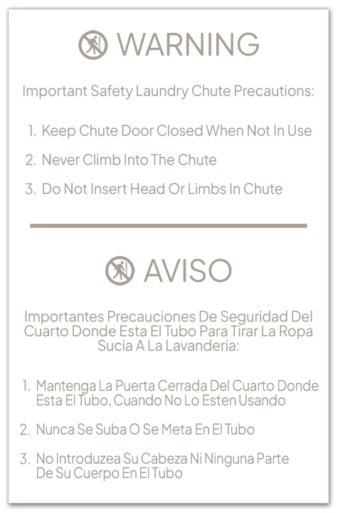 Replacement Laundry Chute Insert - Print Your Own