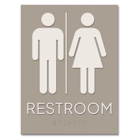 Restroom Sign w/Unisex Symbols