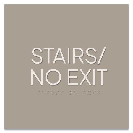 Stairs/No Exit Egress Sign - CA Compliant