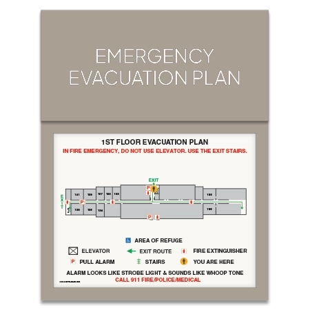 Standard Entrance Evacuation Plan - CA Compliant