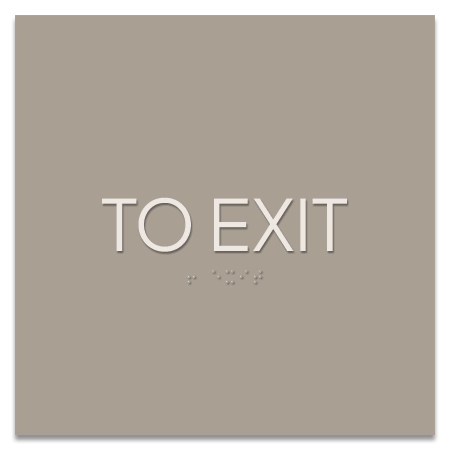 To Exit Egress Sign - CA Compliant