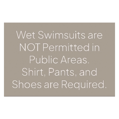 Wet Swimsuits Sign