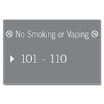 1-Line Directional Sign (No Smoking or Vaping Hotel)