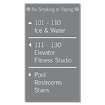 8-Line Directional Sign (No Smoking or Vaping Hotel)