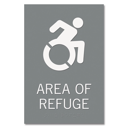 Area of Refuge Sign w/Dynamic ISA Symbol