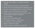 Atlanta, Georgia Pool Rules Sign