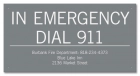 California In Emergency Dial 911 Sign
