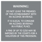 Colorado Alcohol Fine Warning Sign