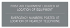 Delaware First Aid and Emergency Phone Location Sign