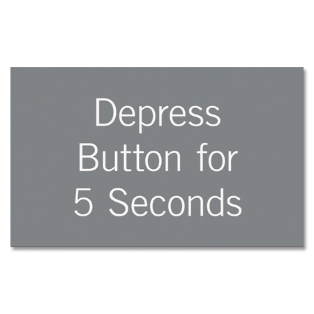 Depress Button Sign - Pack of 3