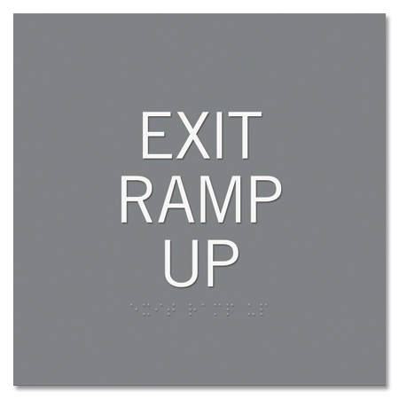 Exit Ramp Up Egress Sign - CA Compliant