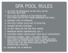 Florida Spa Pool Rules Sign