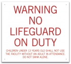 Idaho No Lifeguard Warning Sign