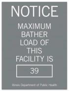 Illinois Maximum Bather Load Pool & Spa Sign