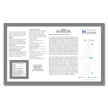 In-Room Evacuation Plans w/State Laws