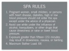 Indiana Spa Rules Sign