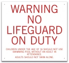 Maine No Lifeguard On Duty Warning Sign