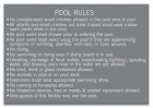 Maine Pool Rules Sign