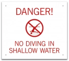 Maryland No Diving Shallow Water Sign