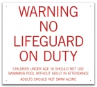 Massachusetts No Lifeguard On Duty Sign