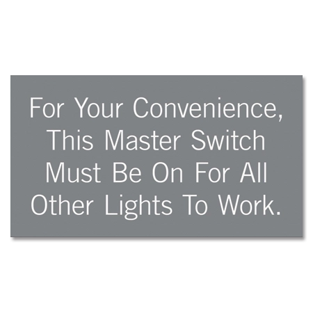 Master Switch Sign