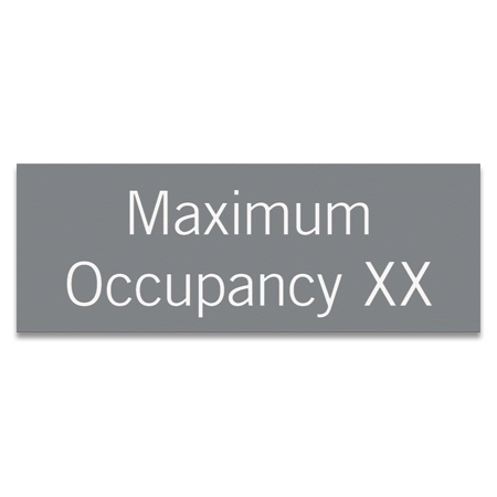 Maximum Occupancy Sign