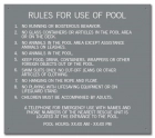 Mobile County, Alabama Pool Rules Sign