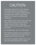 Nevada Spa Rules Sign