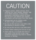 New Jersey Hot Tub Spa Caution Sign