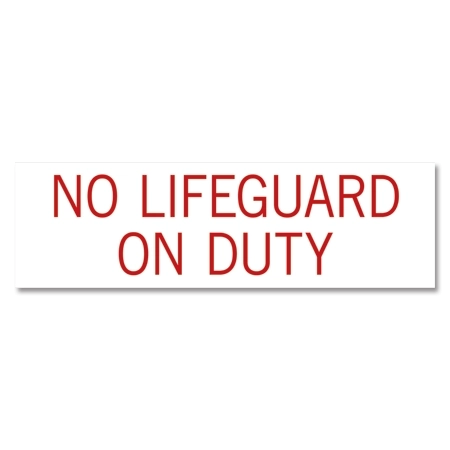 No Lifeguard on Duty Sign