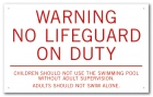 North Carolina No Lifeguard On Duty Sign