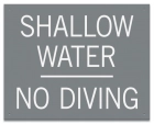 Ontario Shallow Water No Diving Sign