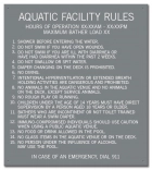 Oregon Pool Rules Sign