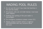 Oregon Wading Pool Rules Sign