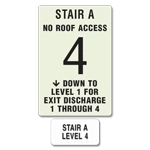 Photoluminescent Stairwell ID - North Carolina 6 Floors or More