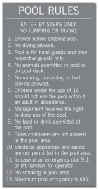 Pool Rules Sign