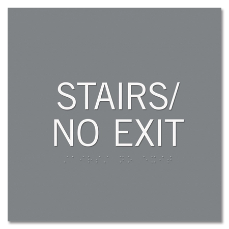 Stairs/No Exit Egress Sign - CA Compliant