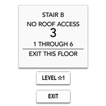 Stairwell ID (Exit Level) - Houston Code 3 Floors or Less