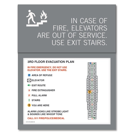 Standard Elevator Evacuation Plans - CA Compliant